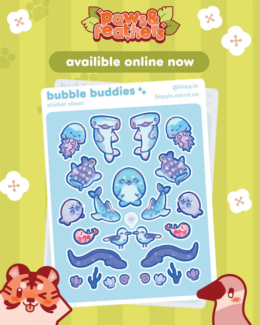 Bubble buddies Stickersheet
