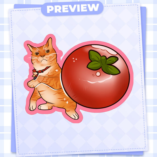 Tomato Meme Cat Sticker