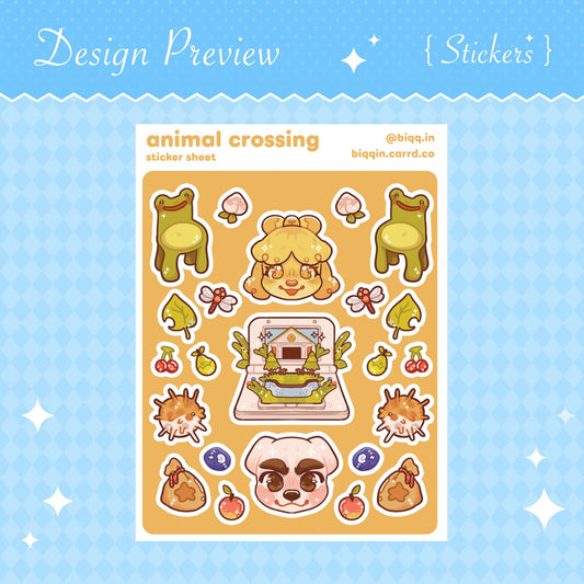 Animal Crossing Sticker Sheet